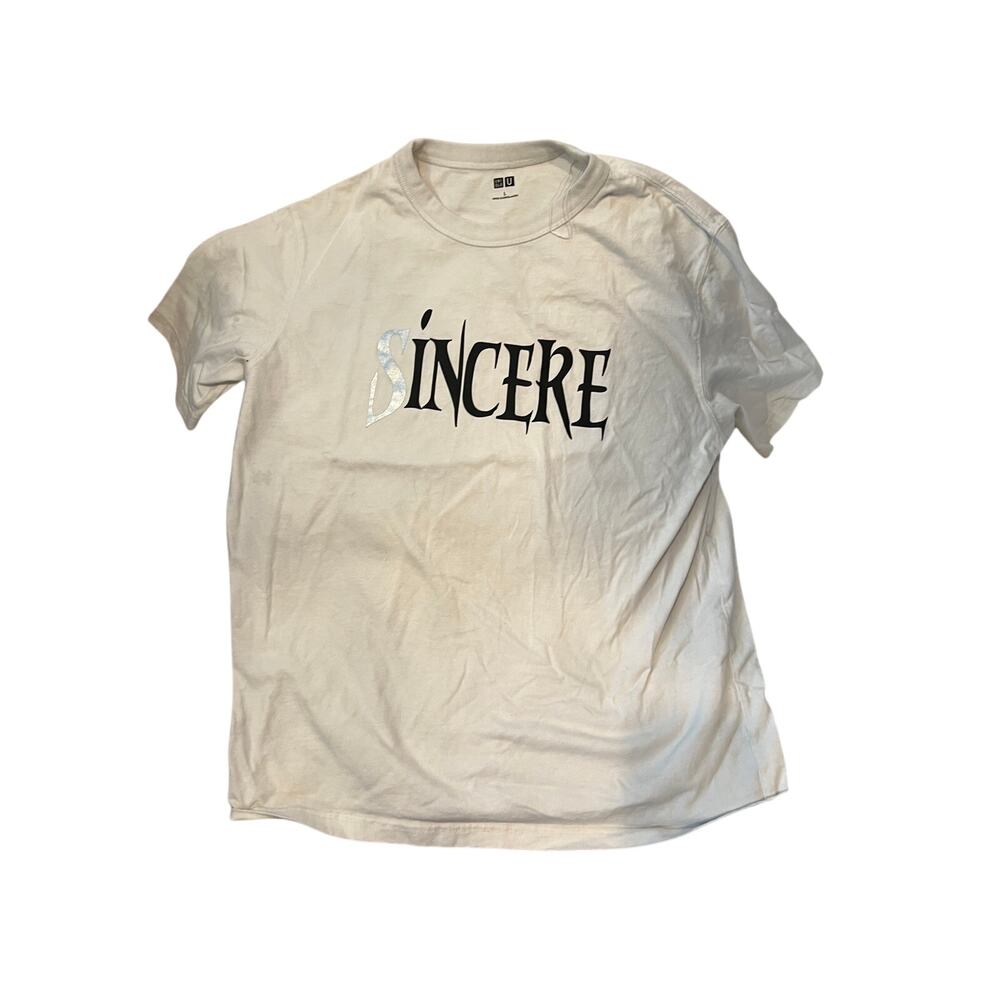 Uniqlo Sincere Thick White T-Shirt Mens L